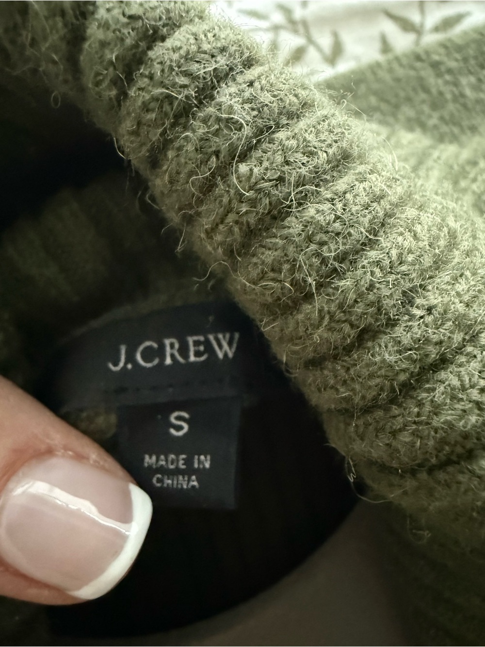 J. Crew Men's Olive Crewneck Sweater